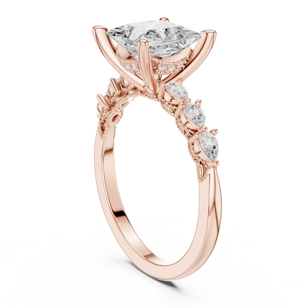 2.35 Carat Princess Cut Lab-Grown Diamond Solitaire Ring in 14K / 18K Gold , VVS1 Clarity – SGL Certified