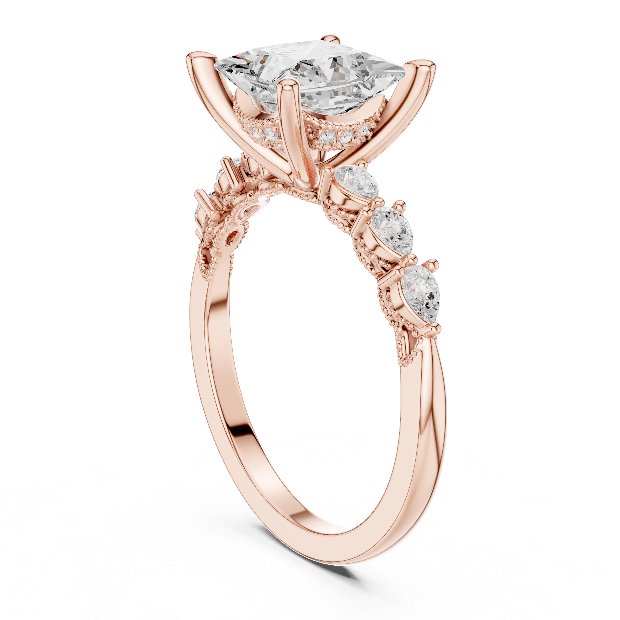 2.35 Carat Princess Cut Lab-Grown Diamond Solitaire Ring in 14K / 18K Gold , VVS1 Clarity – SGL Certified