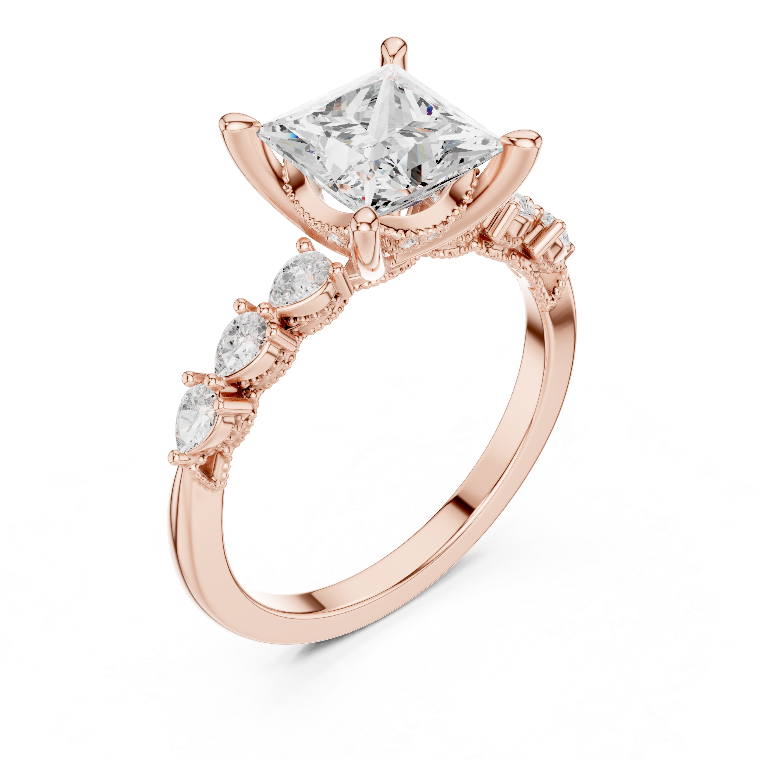 2.35 Carat Princess Cut Lab-Grown Diamond Solitaire Ring in 14K / 18K Gold , VVS1 Clarity – SGL Certified