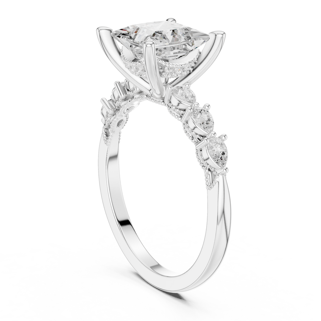 2.35 Carat Princess Cut Lab-Grown Diamond Solitaire Ring in 14K / 18K Gold , VVS1 Clarity – SGL Certified