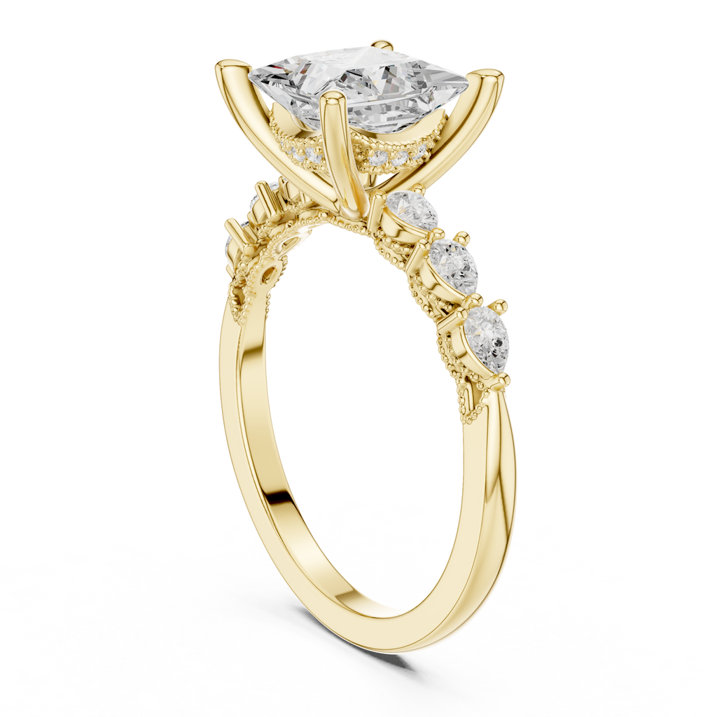 2.35 Carat Princess Cut Lab-Grown Diamond Solitaire Ring in 14K / 18K Gold , VVS1 Clarity – SGL Certified