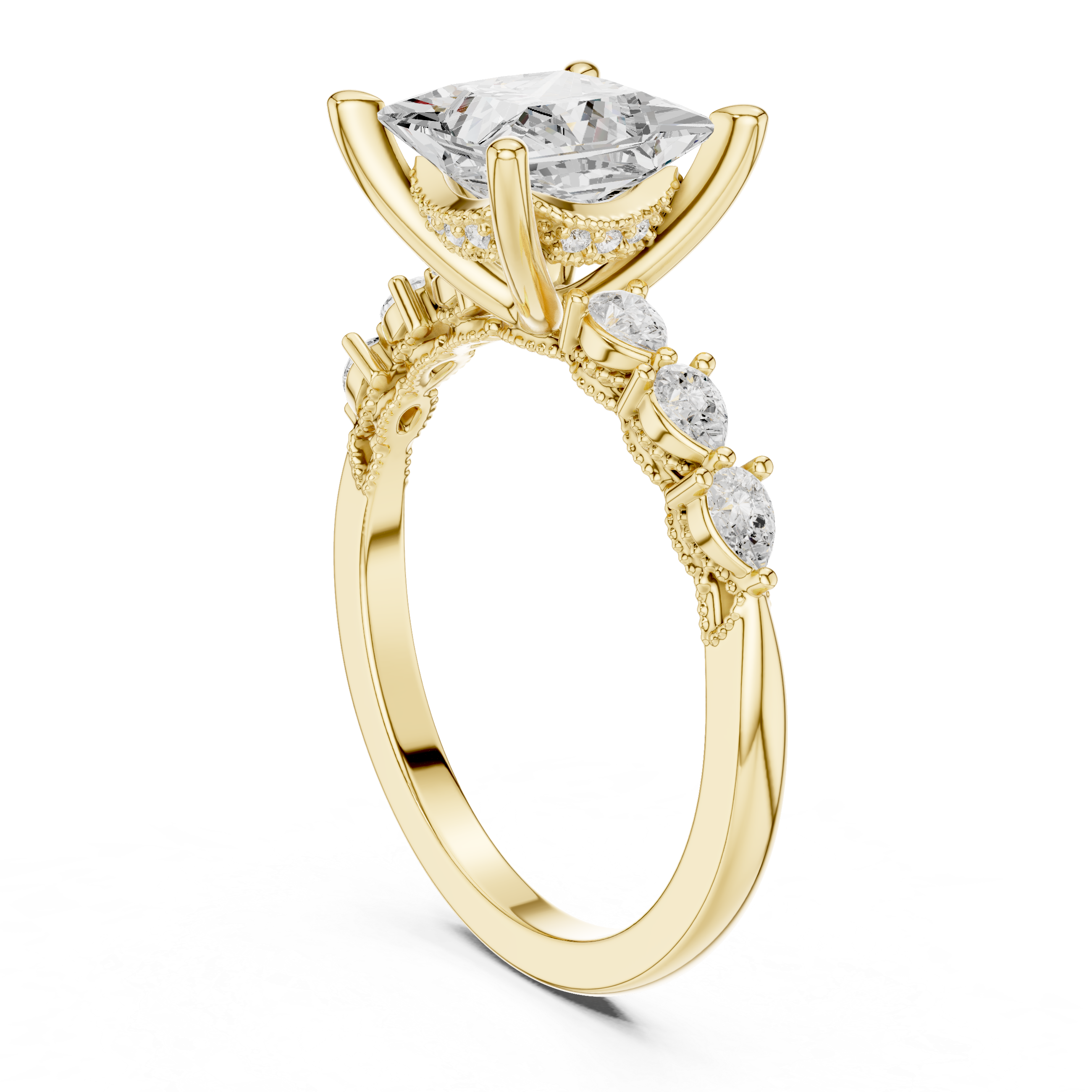 2.35 Carat Princess Cut Lab-Grown Diamond Solitaire Ring in 14K / 18K Gold , VVS1 Clarity – SGL Certified
