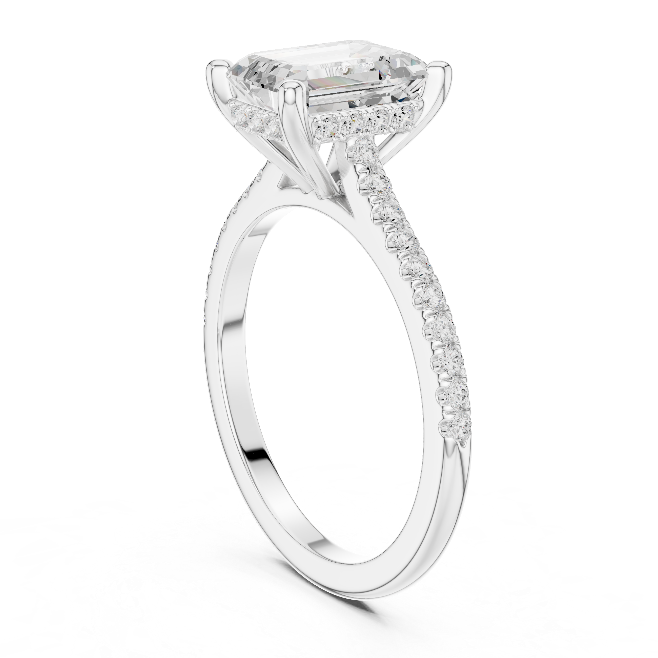 2.35 Carat Emerald Cut Lab-Grown Diamond Solitaire Ring in 14K / 18K Gold ,VVS1 Clarity – SGL Certified