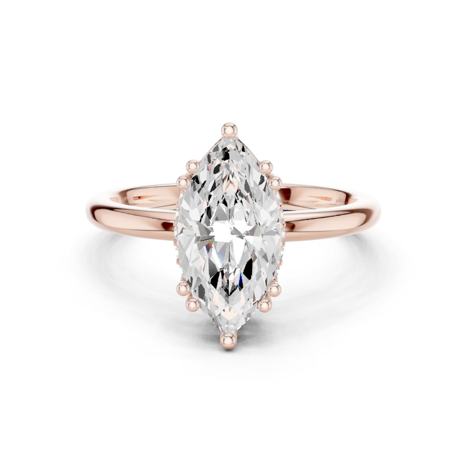 2.10 Carat Marquise Cut Lab-Grown Diamond Solitaire Ring in 14K / 18K Gold , VVS1 Clarity – SGL Certified