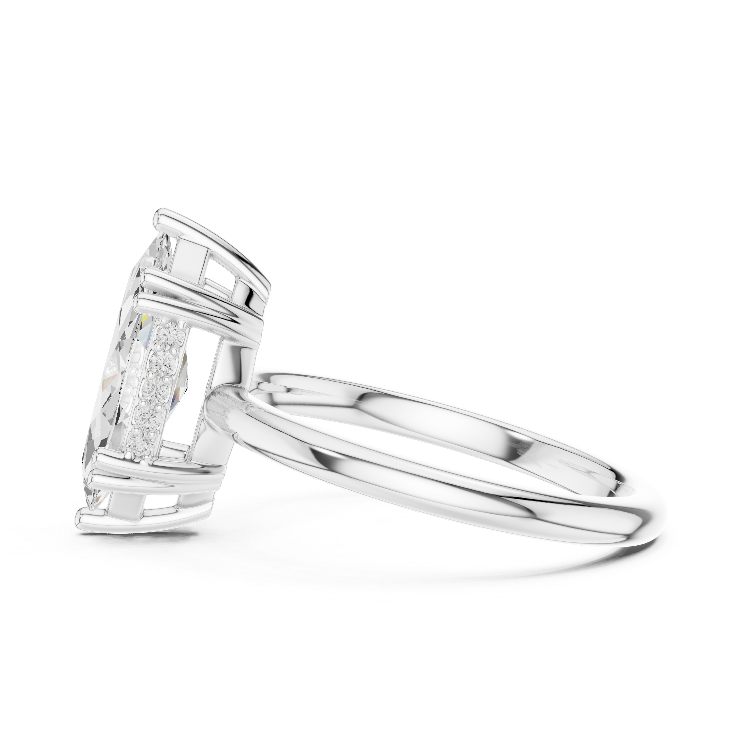 2.10 Carat Marquise Cut Lab-Grown Diamond Solitaire Ring in 14K / 18K Gold , VVS1 Clarity – SGL Certified