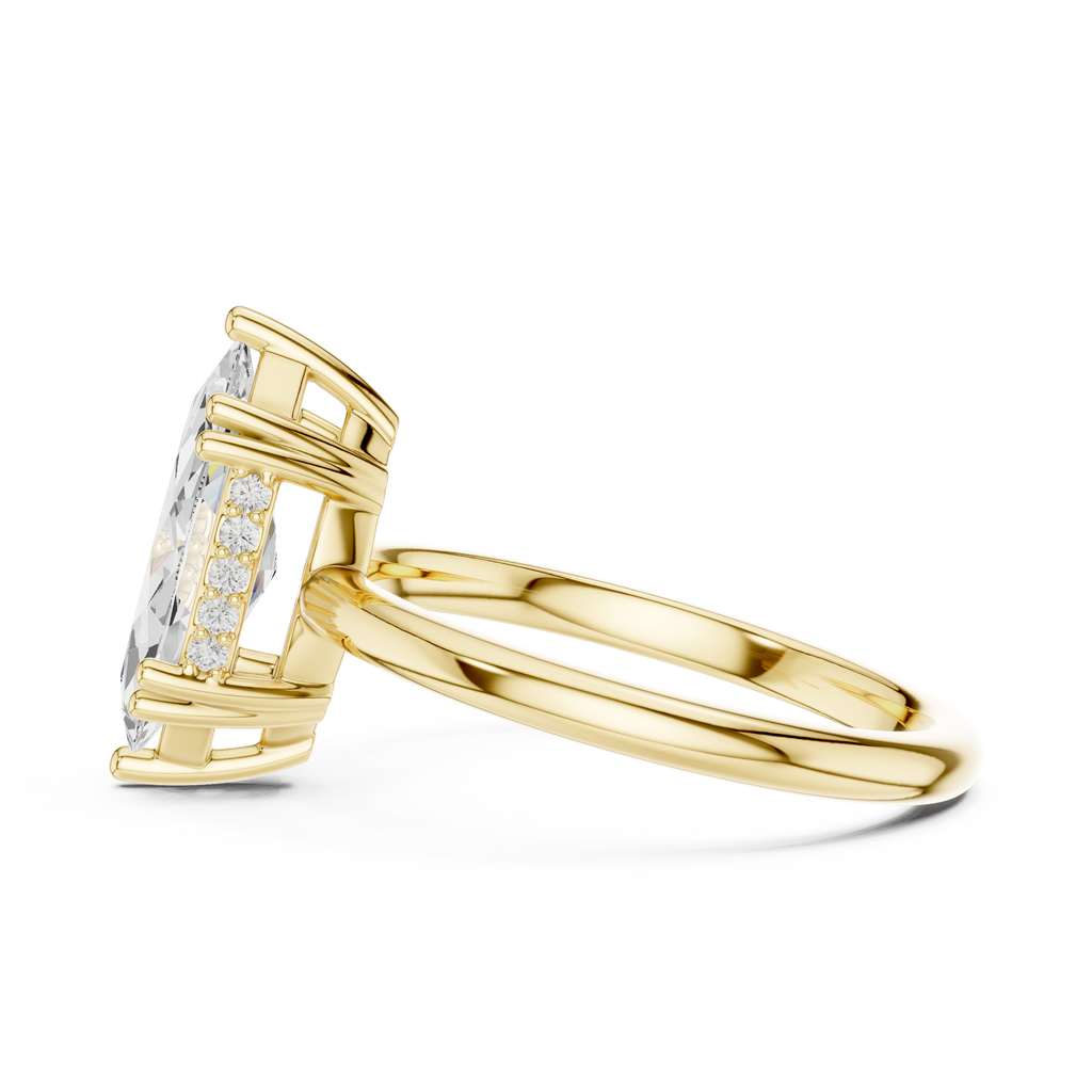 2.10 Carat Marquise Cut Lab-Grown Diamond Solitaire Ring in 14K / 18K Gold , VVS1 Clarity – SGL Certified