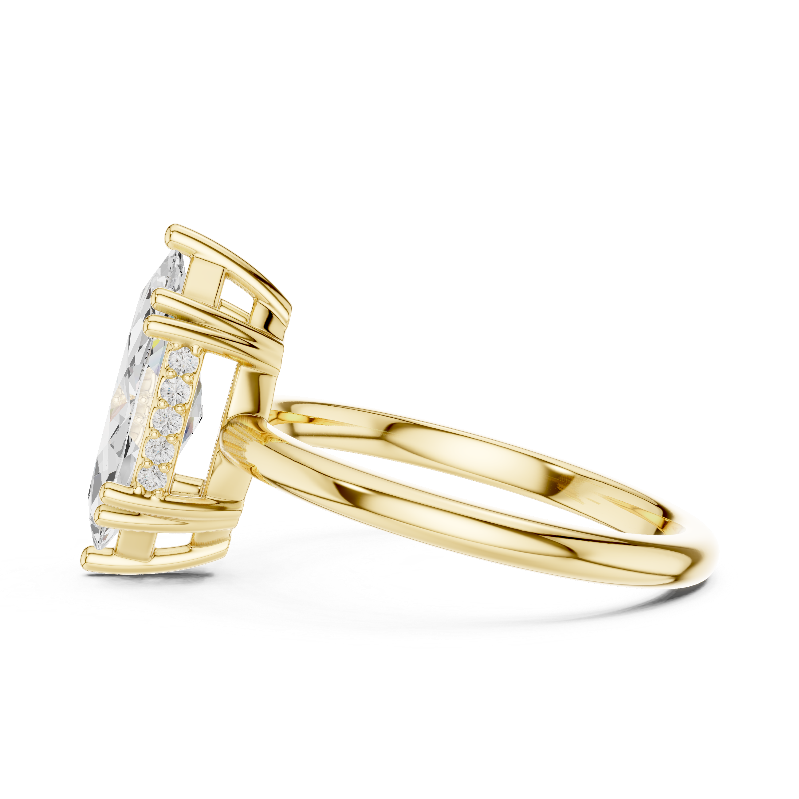 2.10 Carat Marquise Cut Lab-Grown Diamond Solitaire Ring in 14K / 18K Gold , VVS1 Clarity – SGL Certified