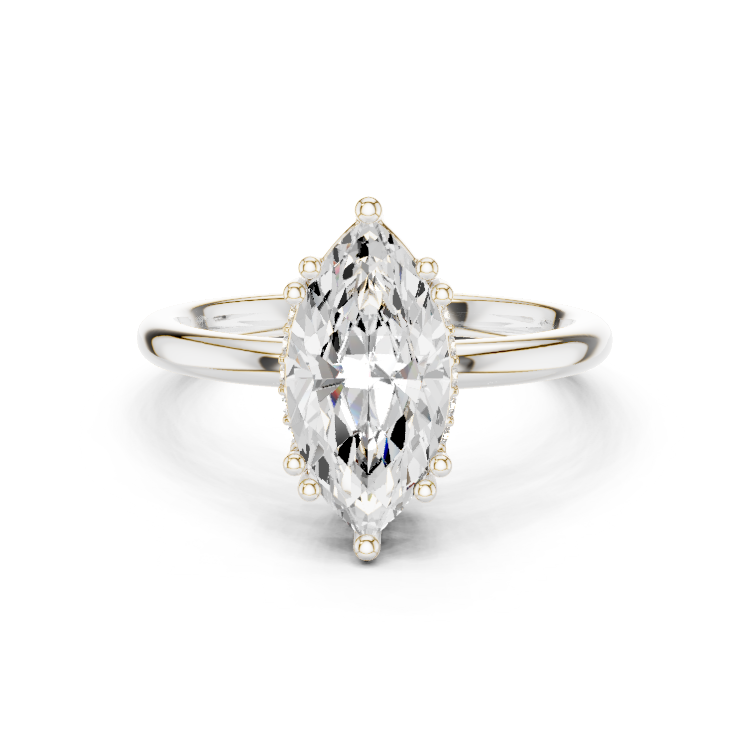 2.10 Carat Marquise Cut Lab-Grown Diamond Solitaire Ring in 14K / 18K Gold , VVS1 Clarity – SGL Certified