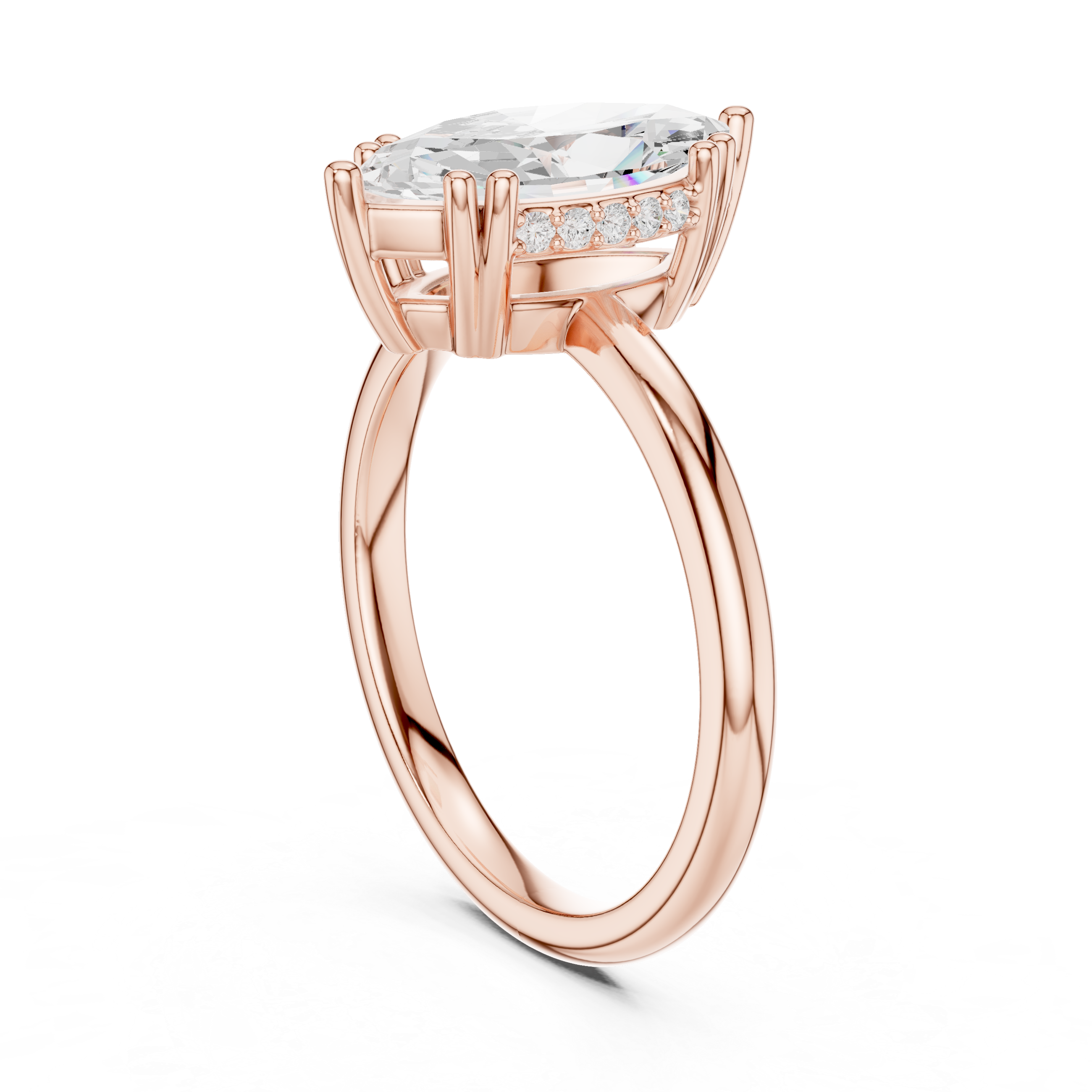 2.10 Carat Marquise Cut Lab-Grown Diamond Solitaire Ring in 14K / 18K Gold , VVS1 Clarity – SGL Certified