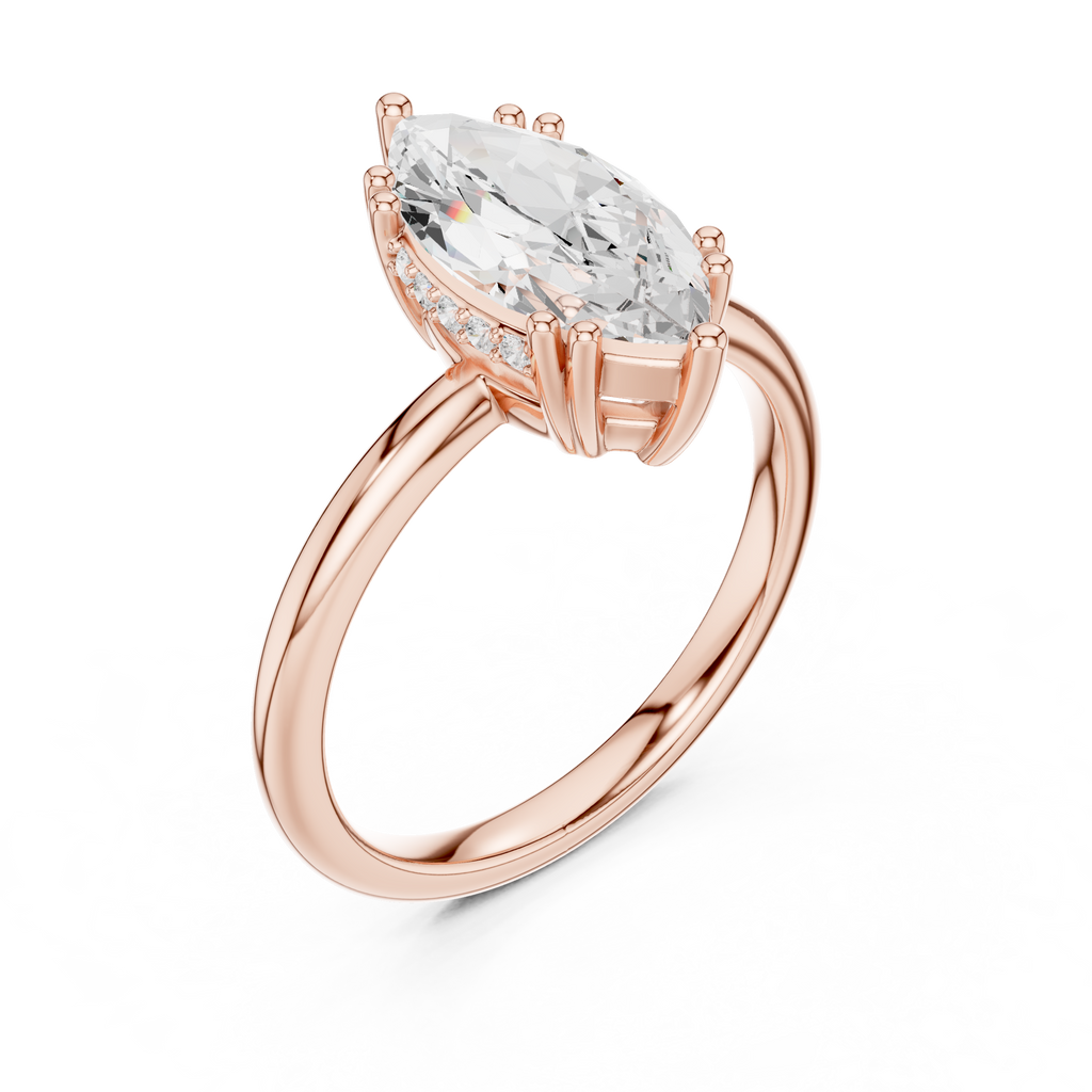 2.10 Carat Marquise Cut Lab-Grown Diamond Solitaire Ring in 14K / 18K Gold , VVS1 Clarity – SGL Certified