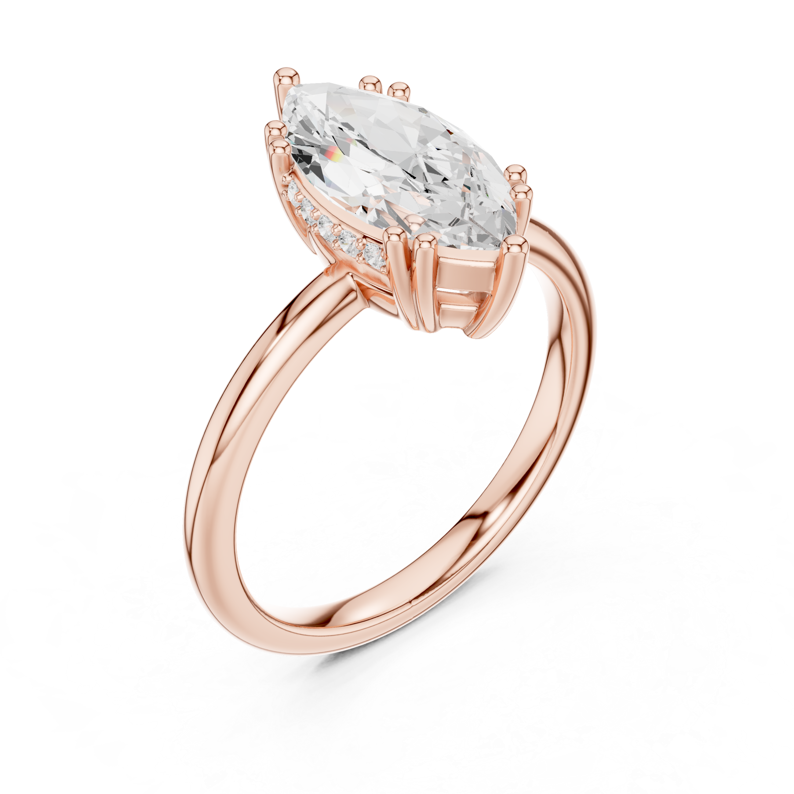 2.10 Carat Marquise Cut Lab-Grown Diamond Solitaire Ring in 14K / 18K Gold , VVS1 Clarity – SGL Certified