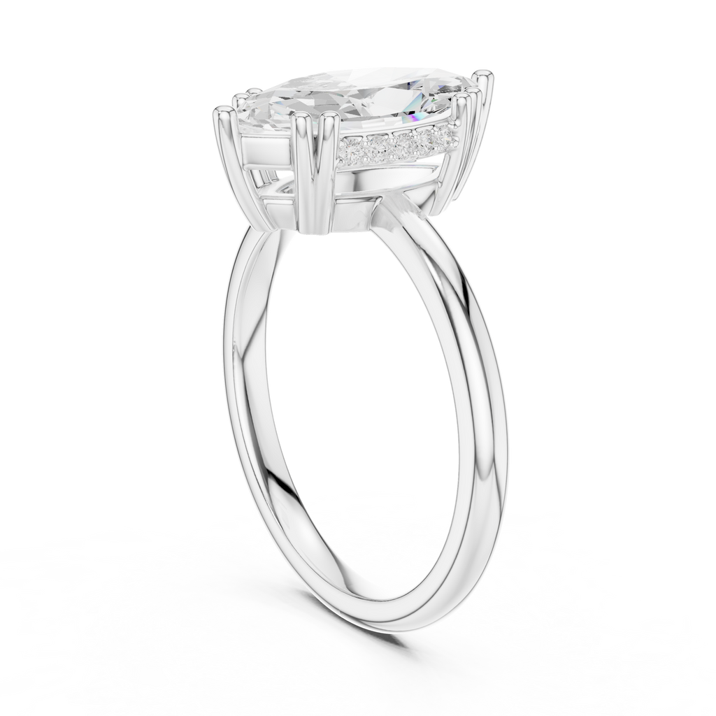 2.10 Carat Marquise Cut Lab-Grown Diamond Solitaire Ring in 14K / 18K Gold , VVS1 Clarity – SGL Certified