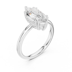 2.10 Carat Marquise Cut Lab-Grown Diamond Solitaire Ring in 14K / 18K Gold , VVS1 Clarity – SGL Certified
