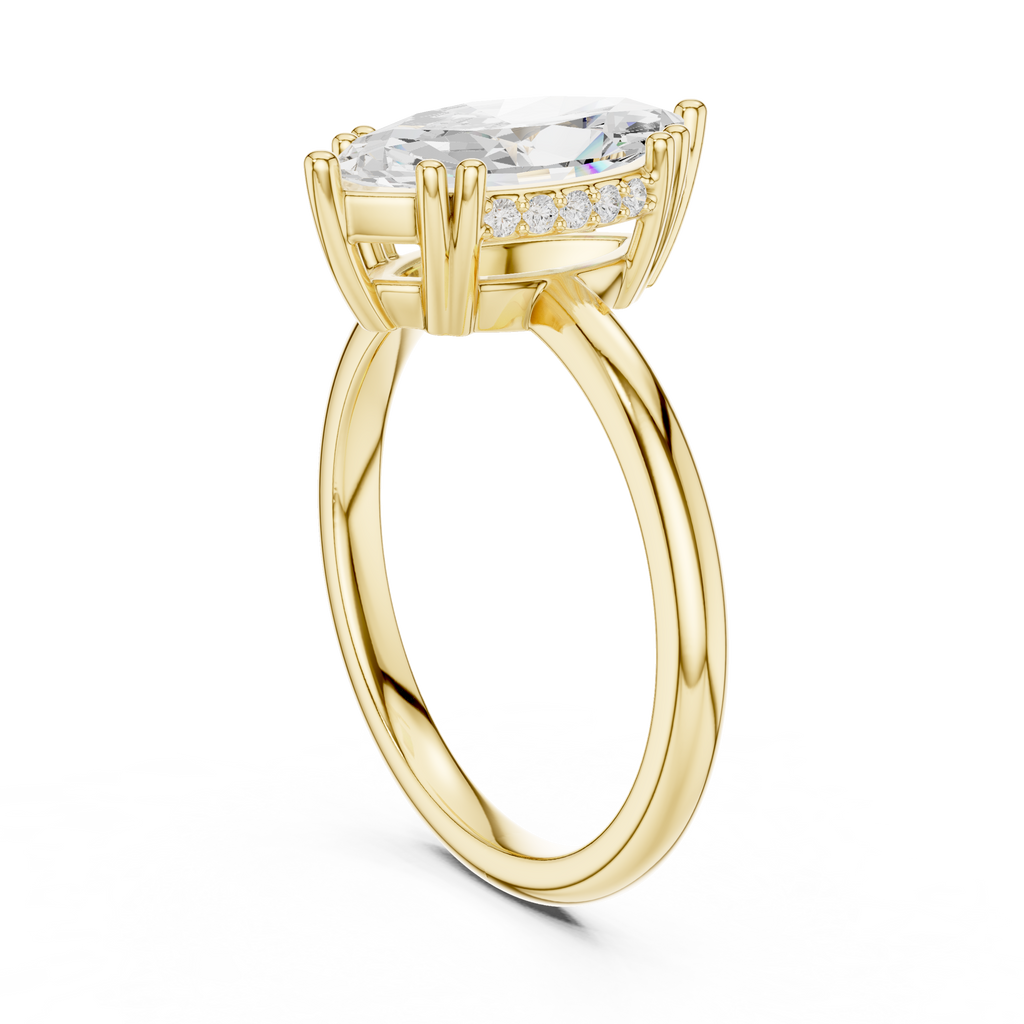 2.10 Carat Marquise Cut Lab-Grown Diamond Solitaire Ring in 14K / 18K Gold , VVS1 Clarity – SGL Certified