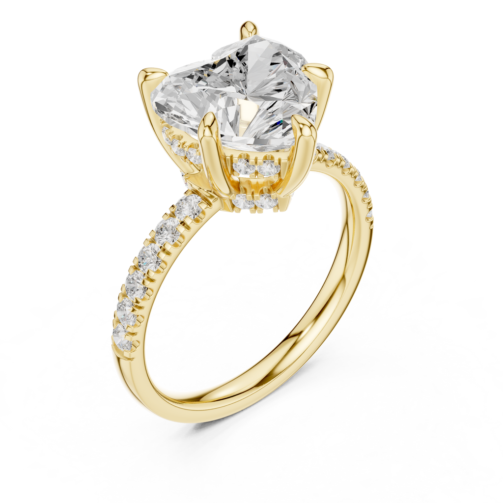 4.50 Carat Heart Cut Lab-Grown Diamond Solitaire Ring in 14K / 18K Gold, VVS1 Clarity – SGL Certified