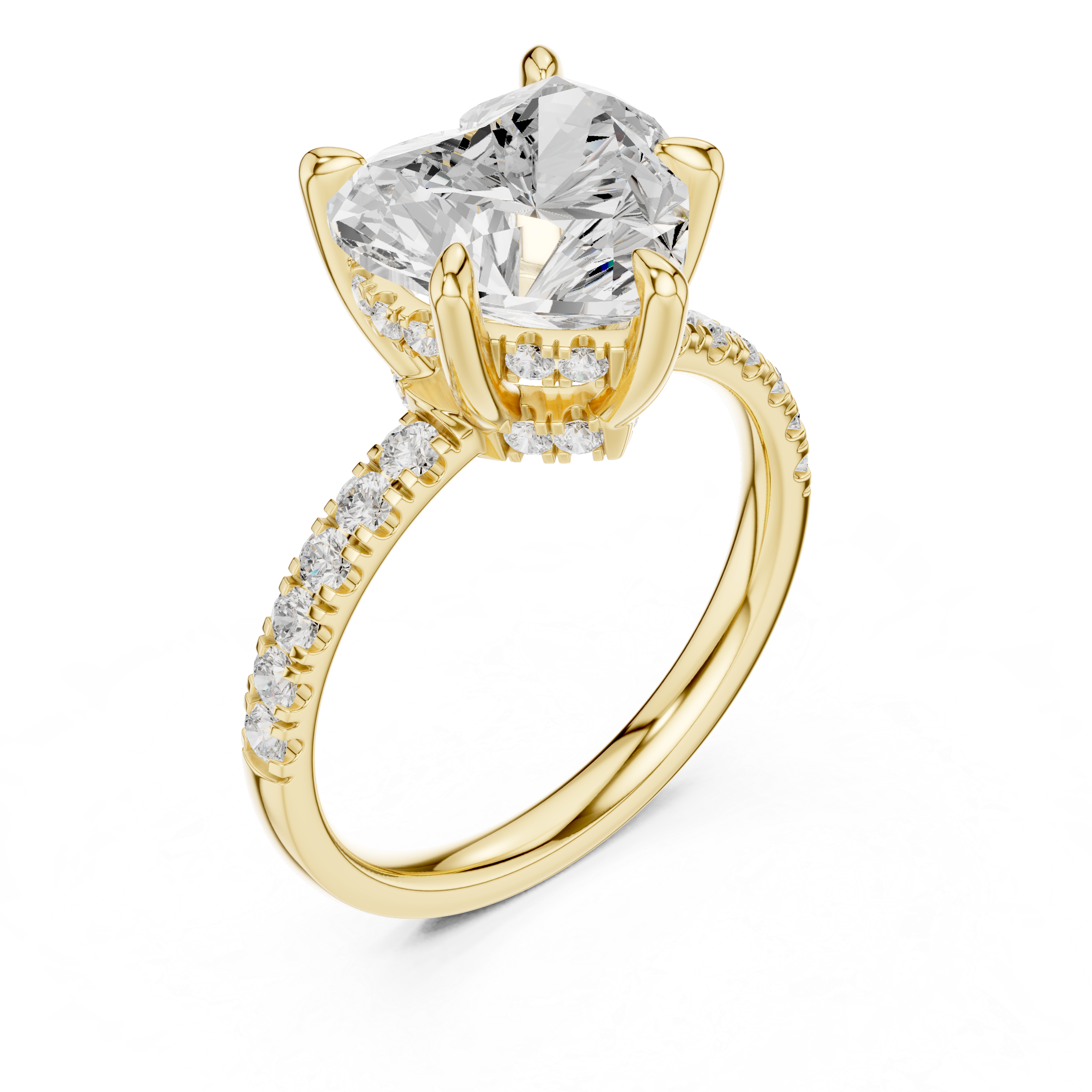 4.50 Carat Heart Cut Lab-Grown Diamond Solitaire Ring in 14K / 18K Gold, VVS1 Clarity – SGL Certified