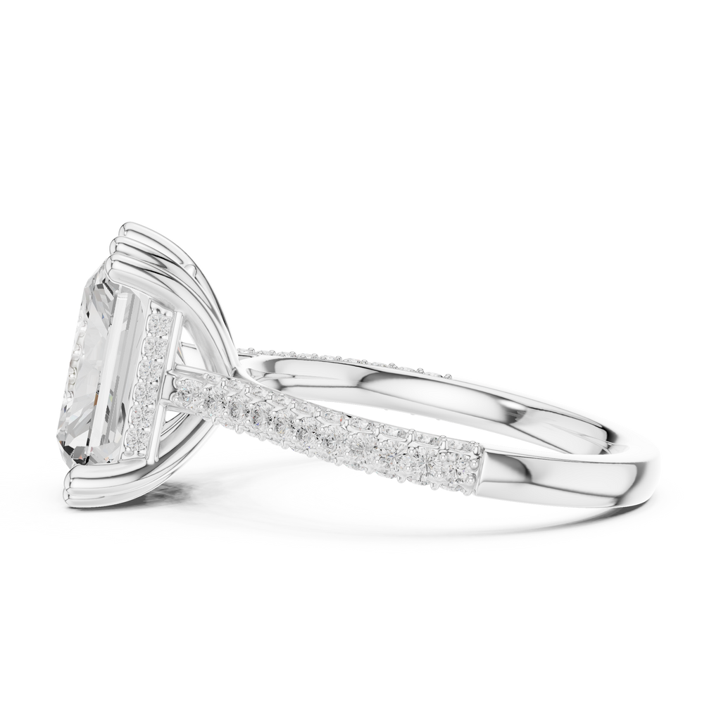 4.50 Carat Radiant Cut Lab-Grown Diamond Solitaire Ring in 14K / 18K Gold , VVS1 Clarity – SGL Certified
