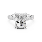 4.50 Carat Radiant Cut Lab-Grown Diamond Solitaire Ring in 14K / 18K Gold , VVS1 Clarity – SGL Certified