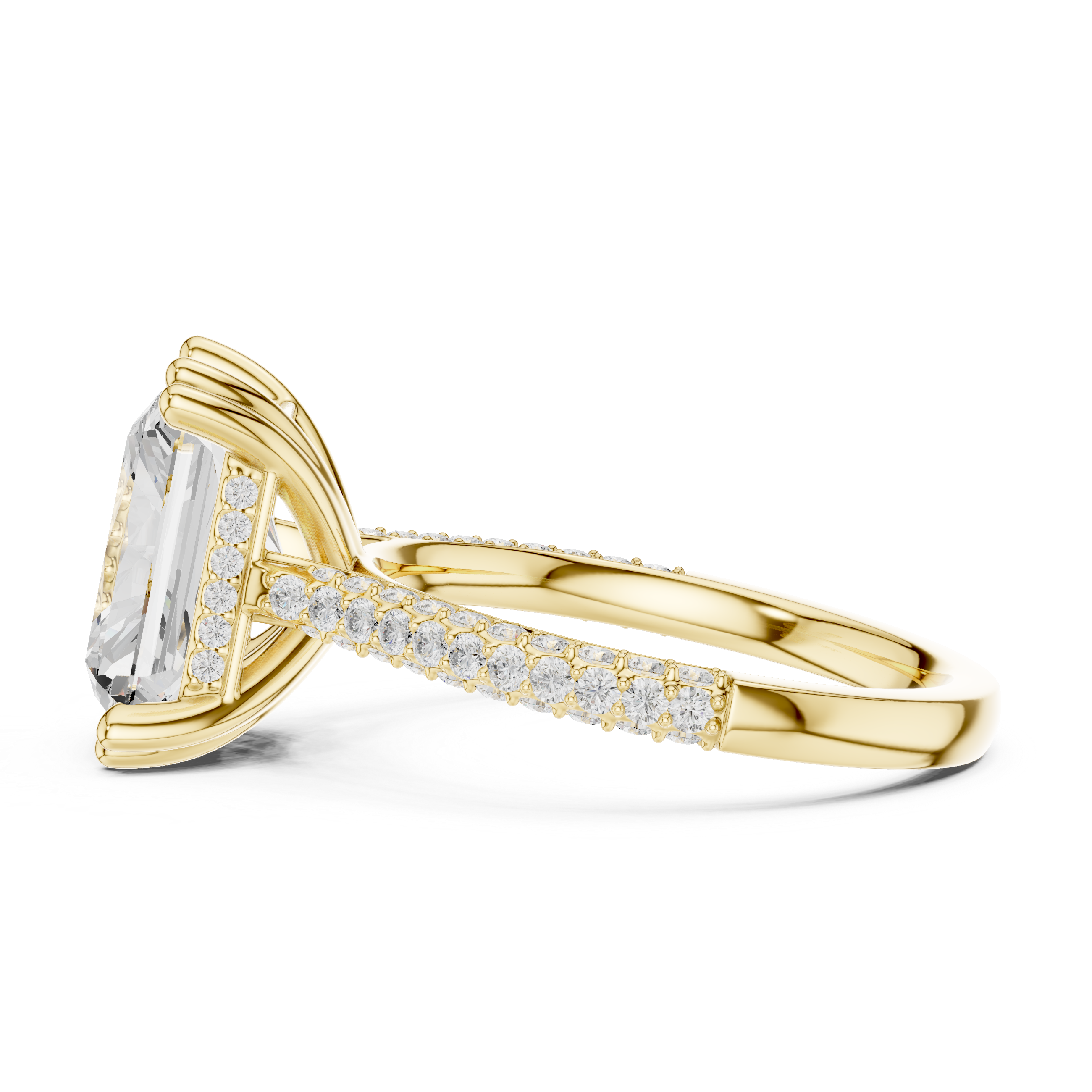 4.50 Carat Radiant Cut Lab-Grown Diamond Solitaire Ring in 14K / 18K Gold , VVS1 Clarity – SGL Certified