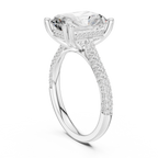 4.50 Carat Radiant Cut Lab-Grown Diamond Solitaire Ring in 14K / 18K Gold , VVS1 Clarity – SGL Certified