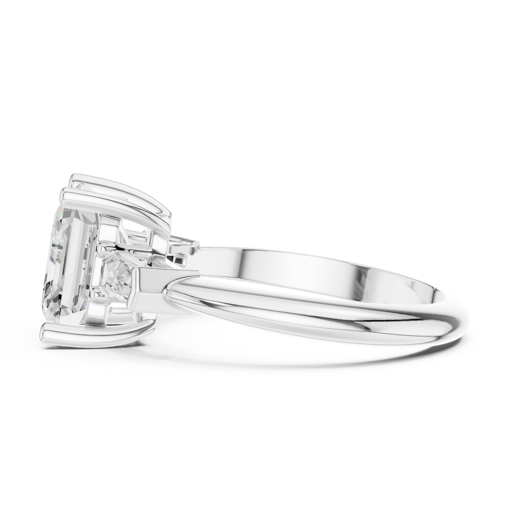 3.35 Carat Asscher Cut Lab-Grown Diamond Solitaire Ring in 14K / 18K Gold , VVS1 Clarity – SGL Certified