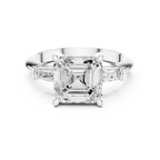 3.35 Carat Asscher Cut Lab-Grown Diamond Solitaire Ring in 14K / 18K Gold , VVS1 Clarity – SGL Certified