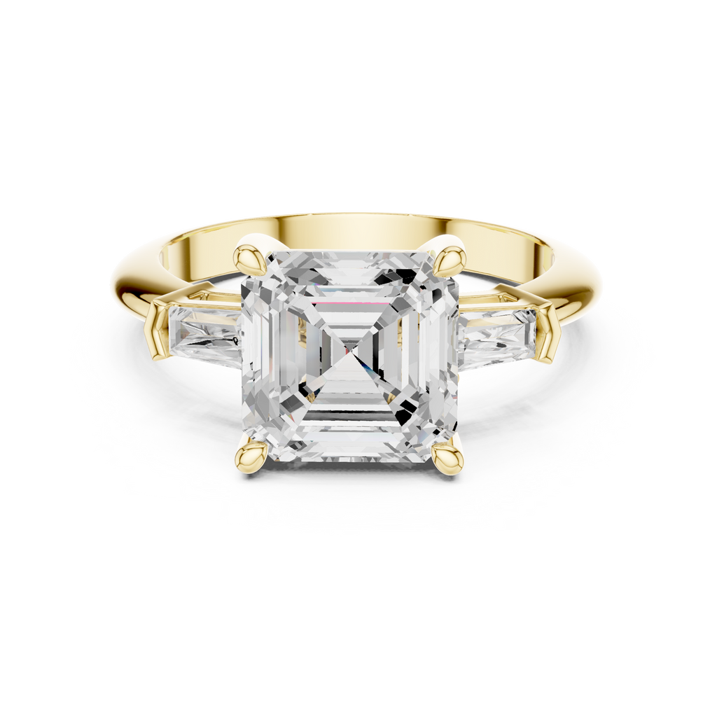 3.35 Carat Asscher Cut Lab-Grown Diamond Solitaire Ring in 14K / 18K Gold , VVS1 Clarity – SGL Certified