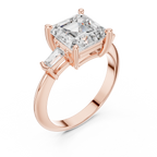 3.35 Carat Asscher Cut Lab-Grown Diamond Solitaire Ring in 14K / 18K Gold , VVS1 Clarity – SGL Certified