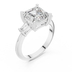 3.35 Carat Asscher Cut Lab-Grown Diamond Solitaire Ring in 14K / 18K Gold , VVS1 Clarity – SGL Certified