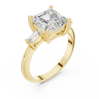 3.35 Carat Asscher Cut Lab-Grown Diamond Solitaire Ring in 14K / 18K Gold , VVS1 Clarity – SGL Certified