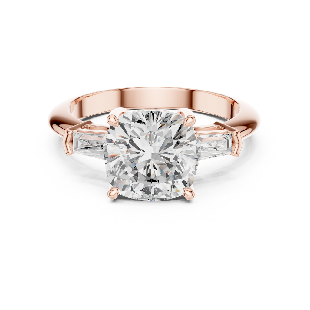 3.35 Carat Cushion Cut Lab-Grown Diamond Solitaire Ring in 14K / 18K Gold , VVS1 Clarity – SGL Certified