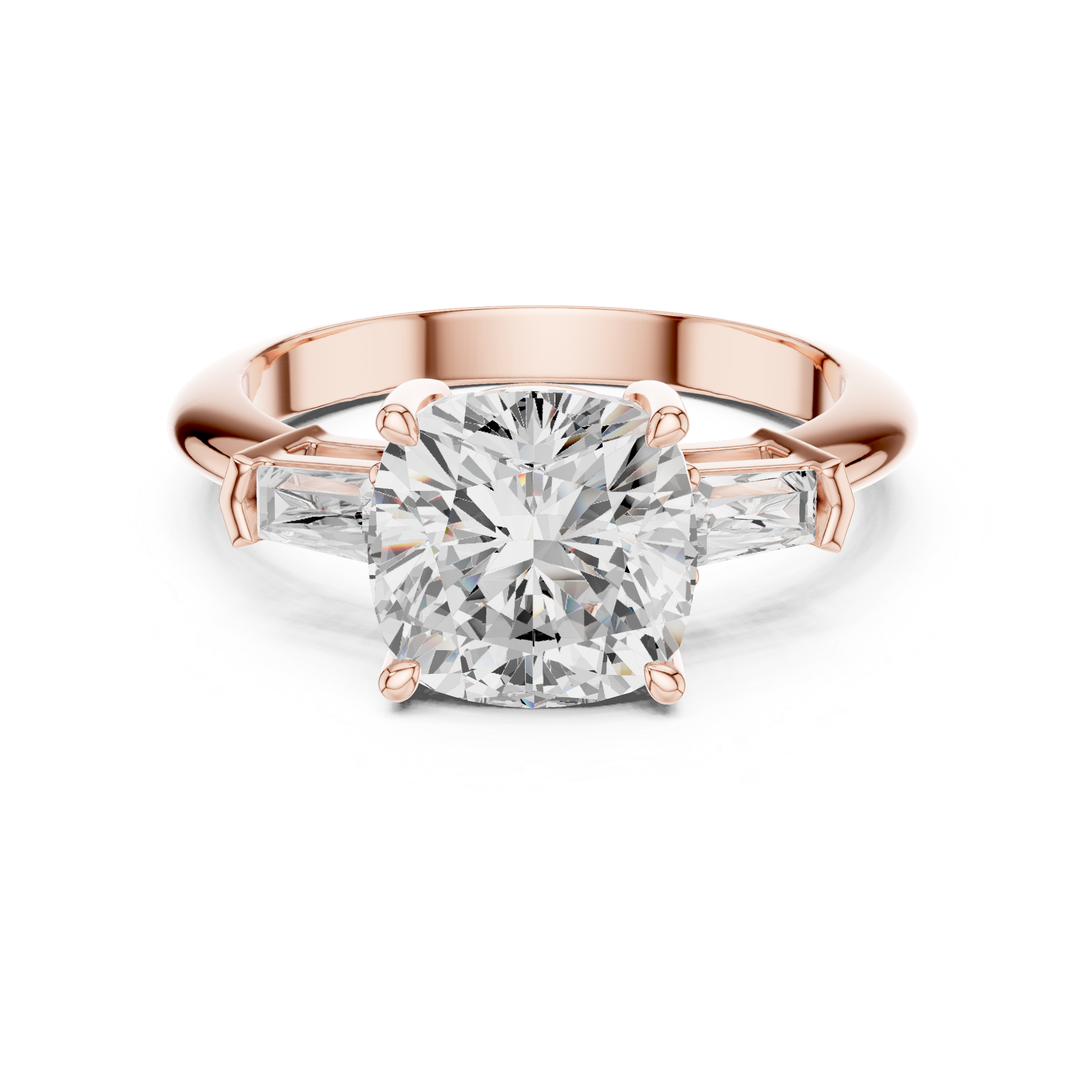 3.35 Carat Cushion Cut Lab-Grown Diamond Solitaire Ring in 14K / 18K Gold , VVS1 Clarity – SGL Certified