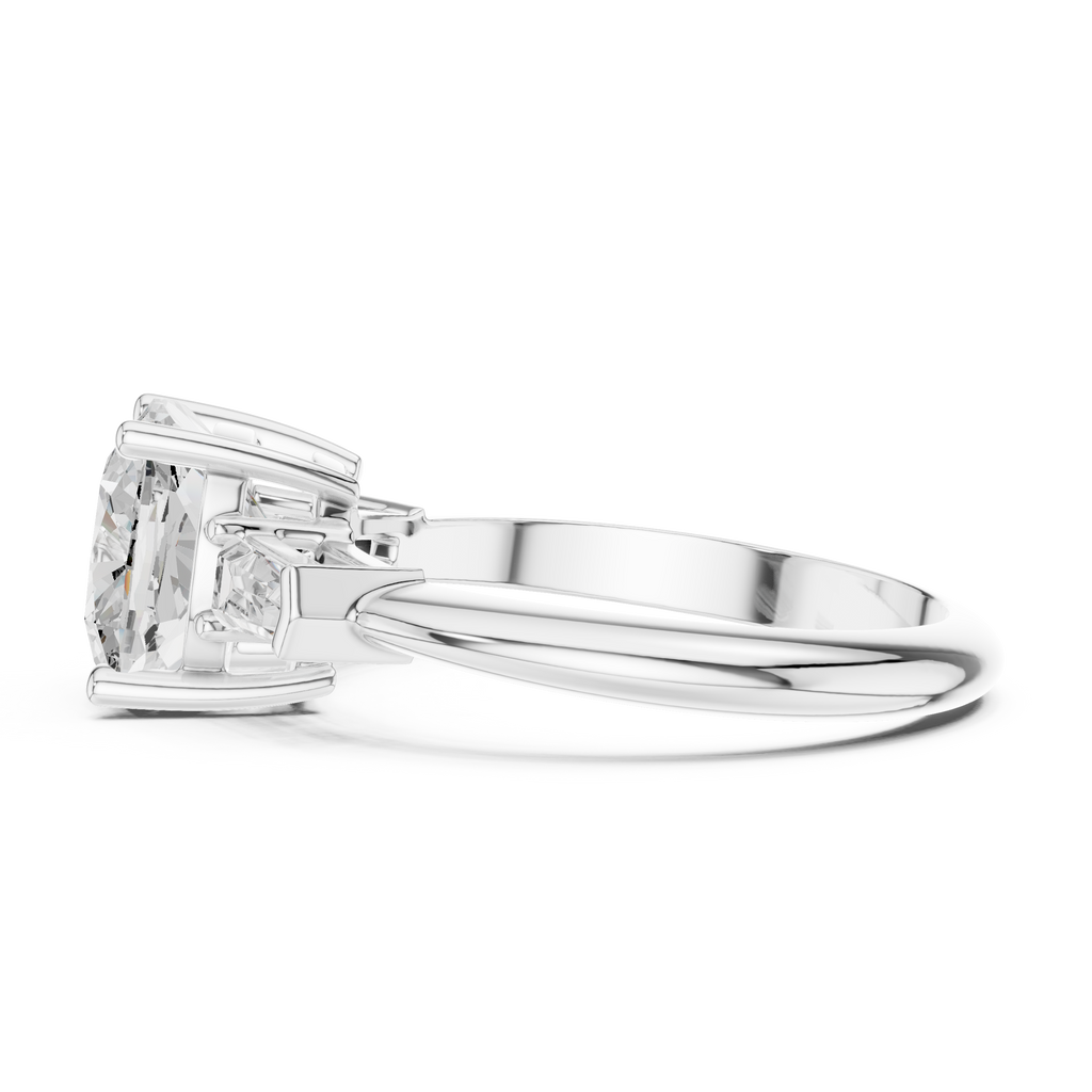 3.35 Carat Cushion Cut Lab-Grown Diamond Solitaire Ring in 14K / 18K Gold , VVS1 Clarity – SGL Certified