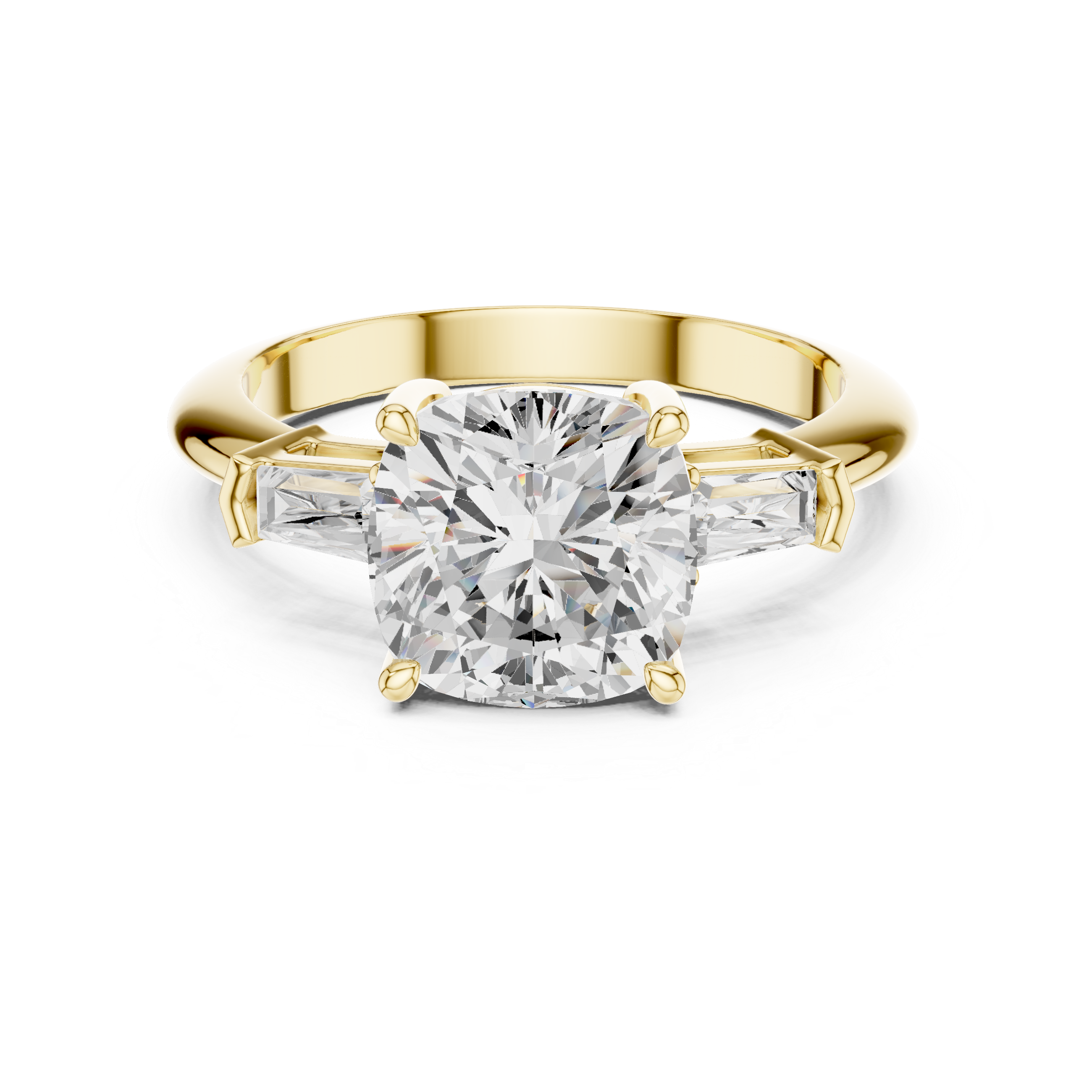 3.35 Carat Cushion Cut Lab-Grown Diamond Solitaire Ring in 14K / 18K Gold , VVS1 Clarity – SGL Certified