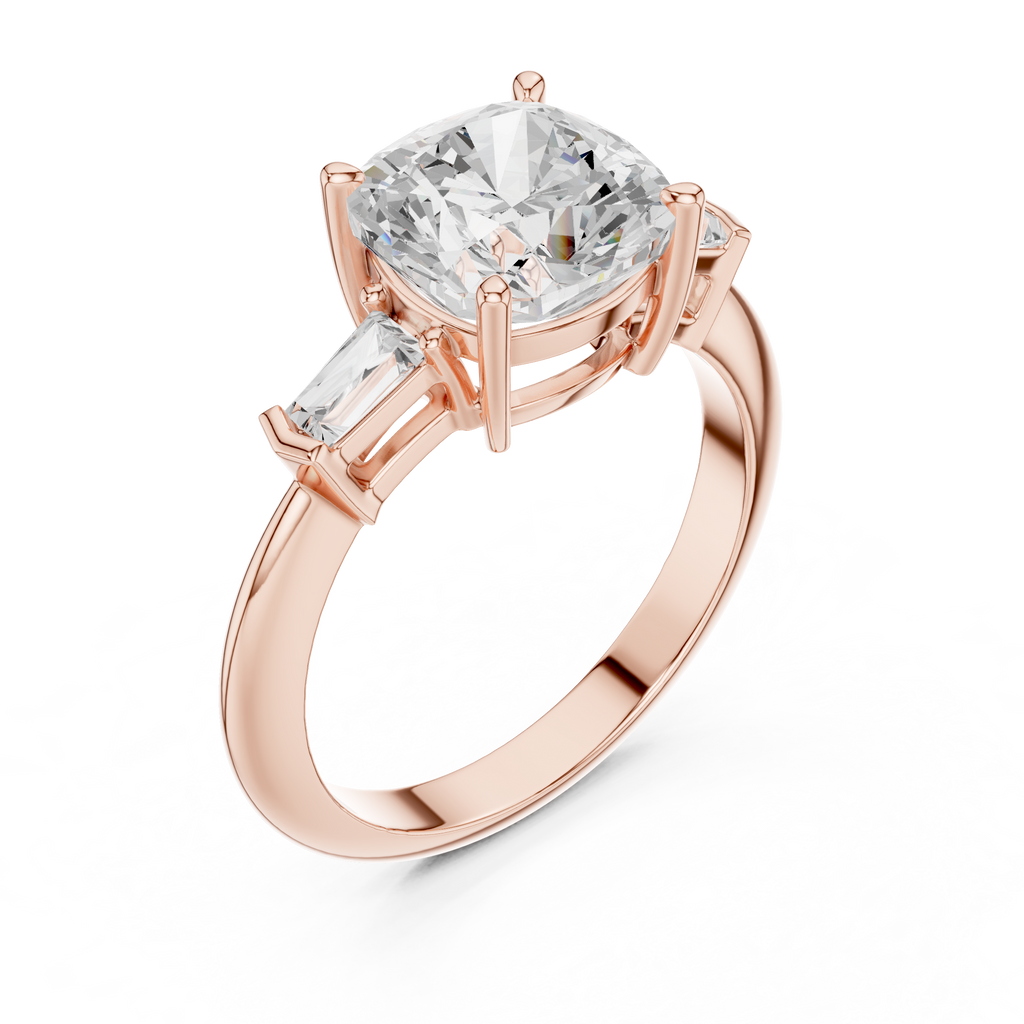 3.35 Carat Cushion Cut Lab-Grown Diamond Solitaire Ring in 14K / 18K Gold , VVS1 Clarity – SGL Certified