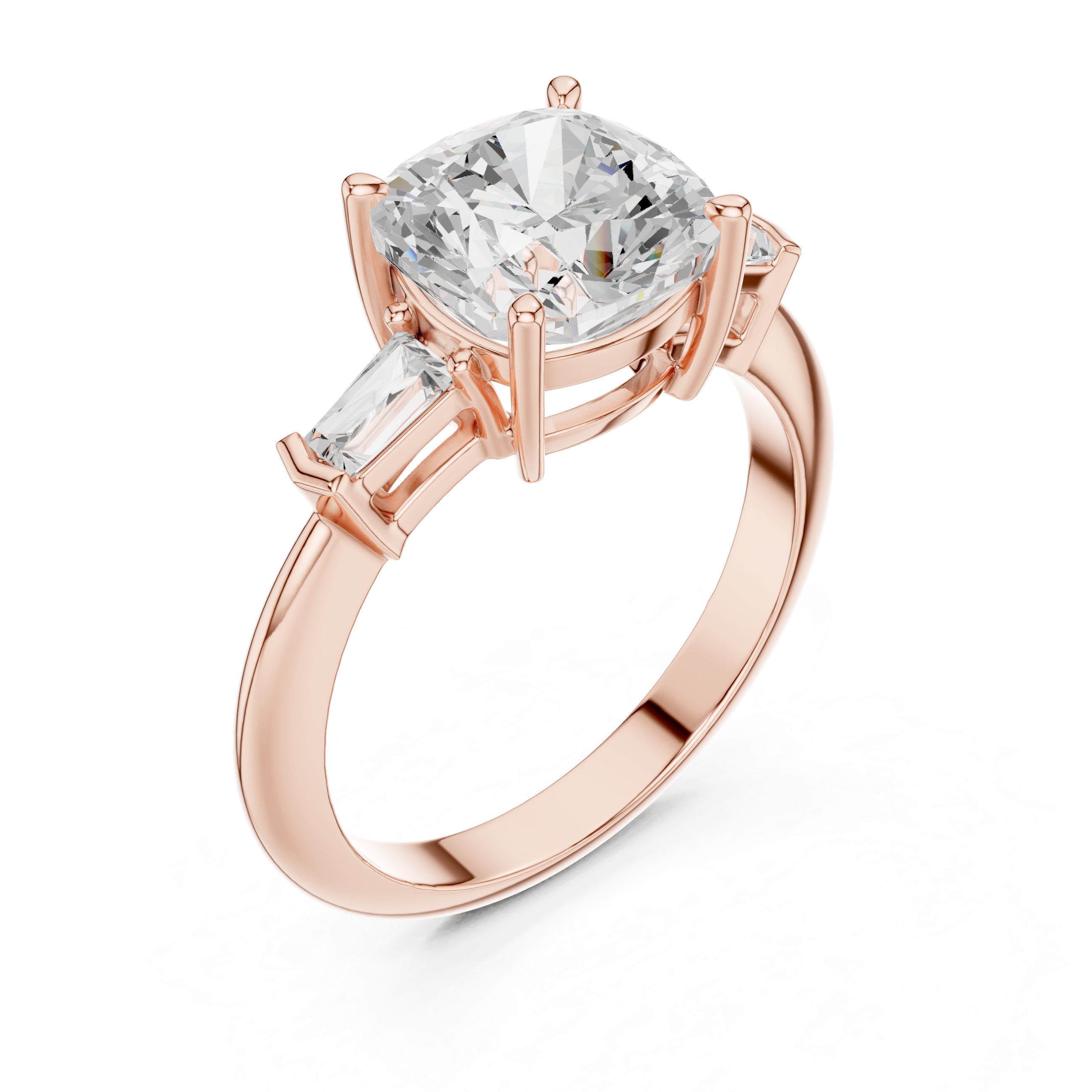 3.35 Carat Cushion Cut Lab-Grown Diamond Solitaire Ring in 14K / 18K Gold , VVS1 Clarity – SGL Certified