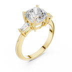 3.35 Carat Cushion Cut Lab-Grown Diamond Solitaire Ring in 14K / 18K Gold , VVS1 Clarity – SGL Certified