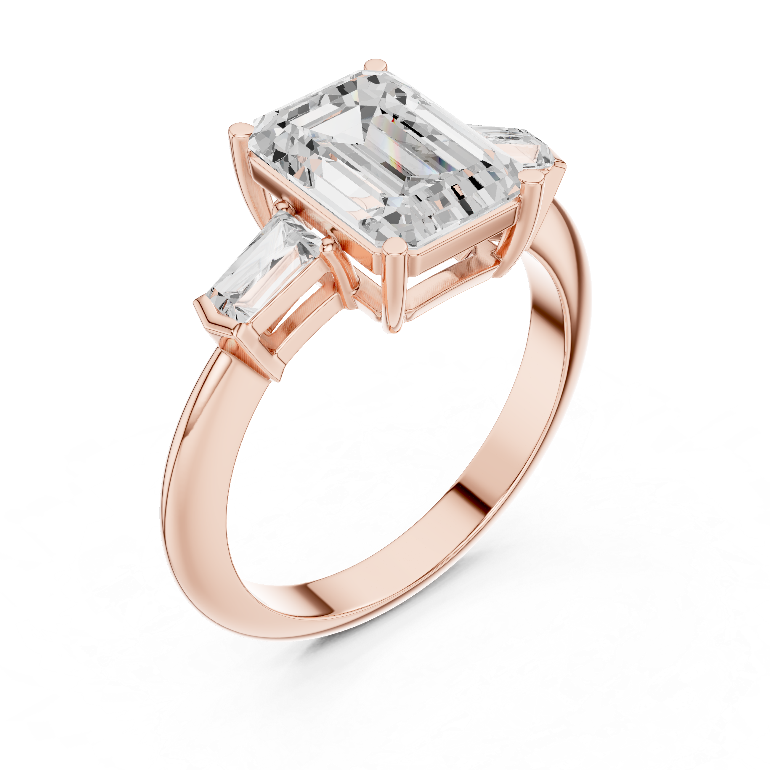 3.35 Carat Radiant Cut Lab-Grown Diamond Solitaire Ring in 14K / 18K Gold , VVS1 Clarity – SGL Certified