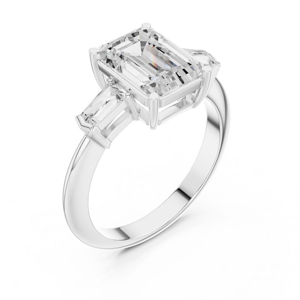 3.35 Carat Radiant Cut Lab-Grown Diamond Solitaire Ring in 14K / 18K Gold , VVS1 Clarity – SGL Certified