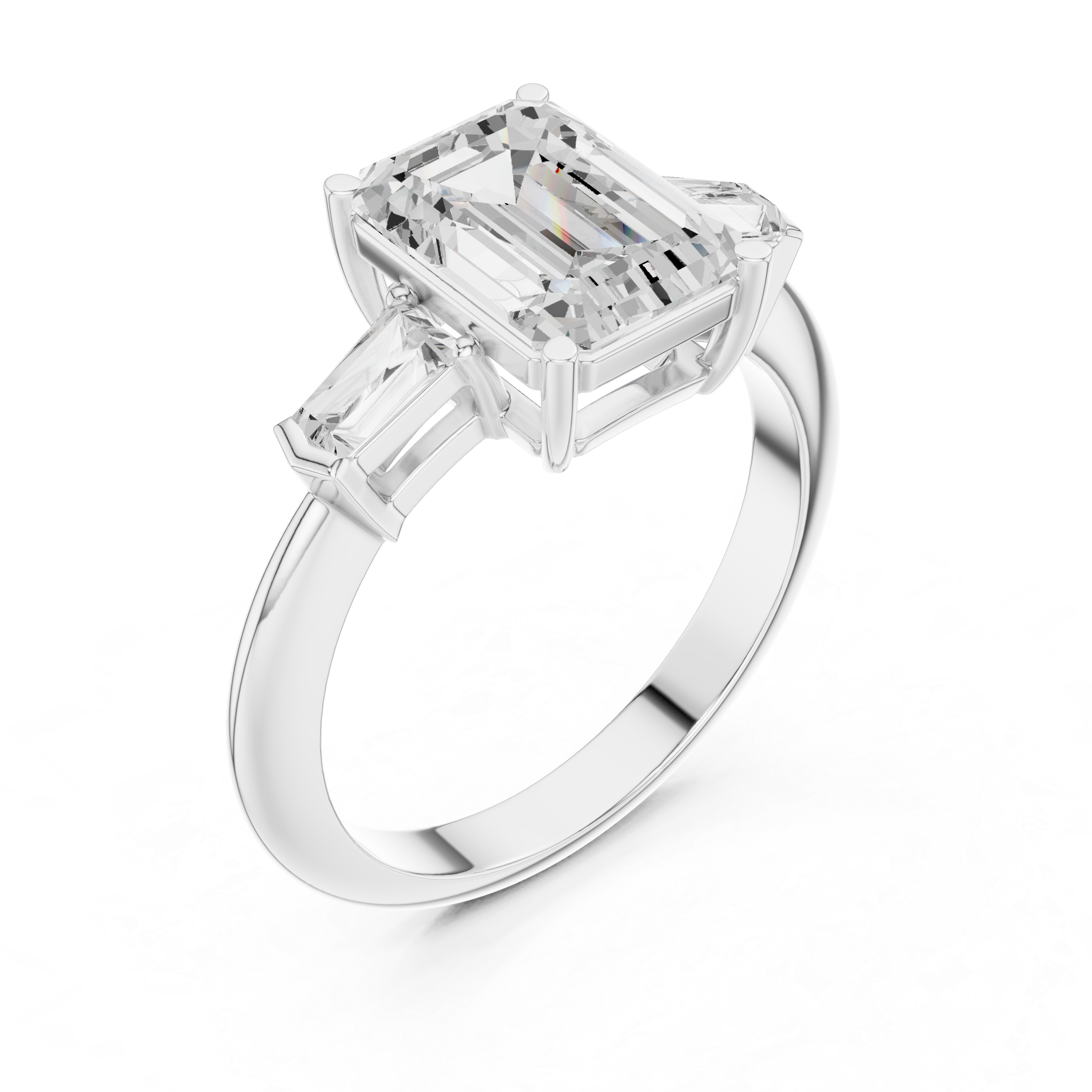 3.35 Carat Radiant Cut Lab-Grown Diamond Solitaire Ring in 14K / 18K Gold , VVS1 Clarity – SGL Certified