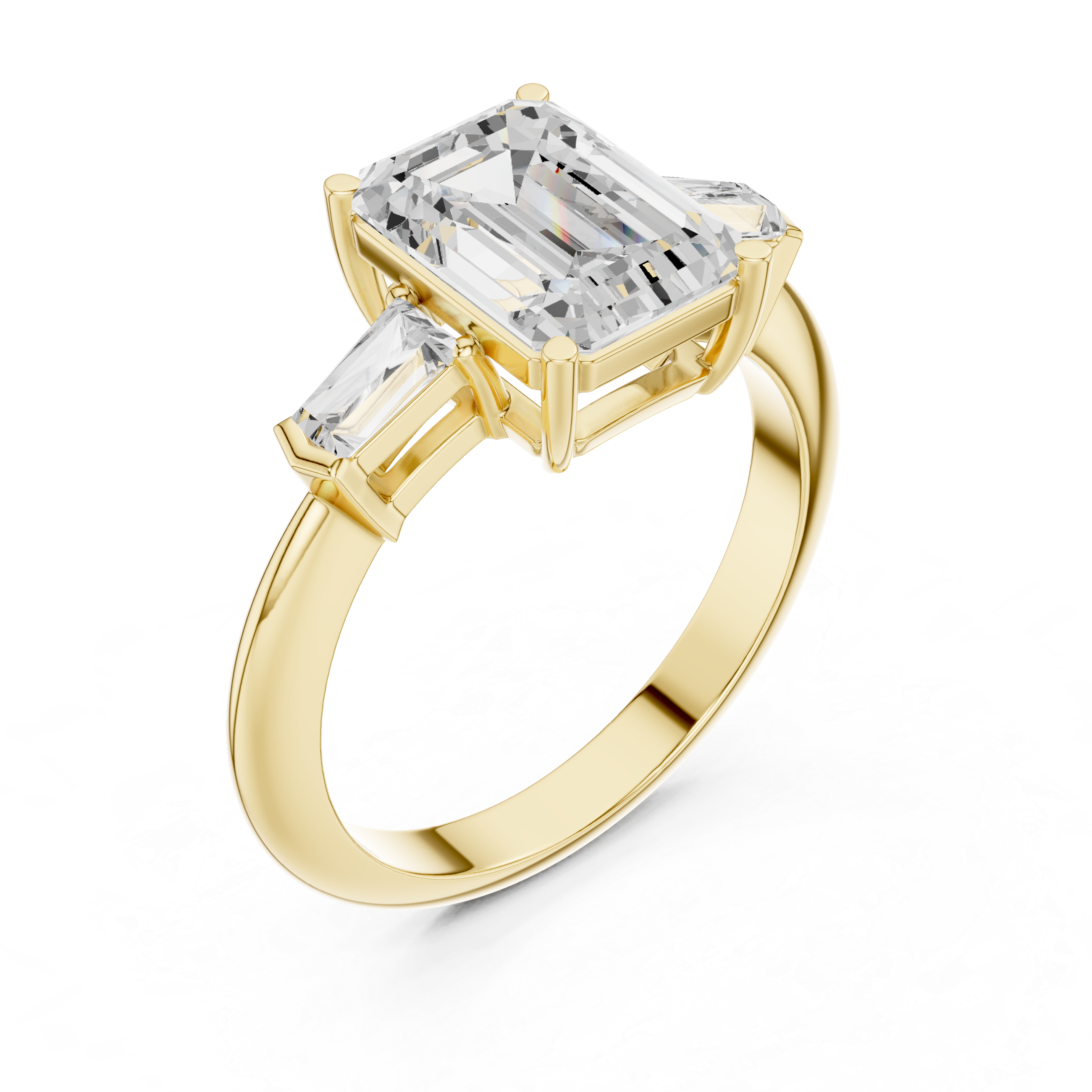 3.35 Carat Radiant Cut Lab-Grown Diamond Solitaire Ring in 14K / 18K Gold , VVS1 Clarity – SGL Certified
