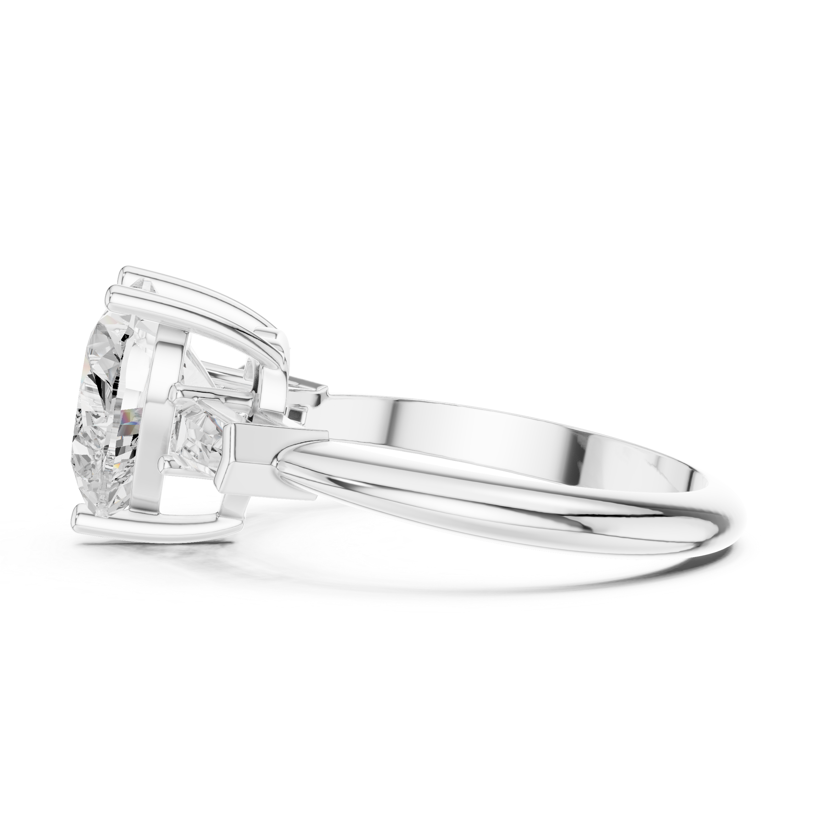 3.35 Carat Heart Cut Lab-Grown Diamond Solitaire Ring in 14K / 18K Gold , VVS1 Clarity – SGL Certified