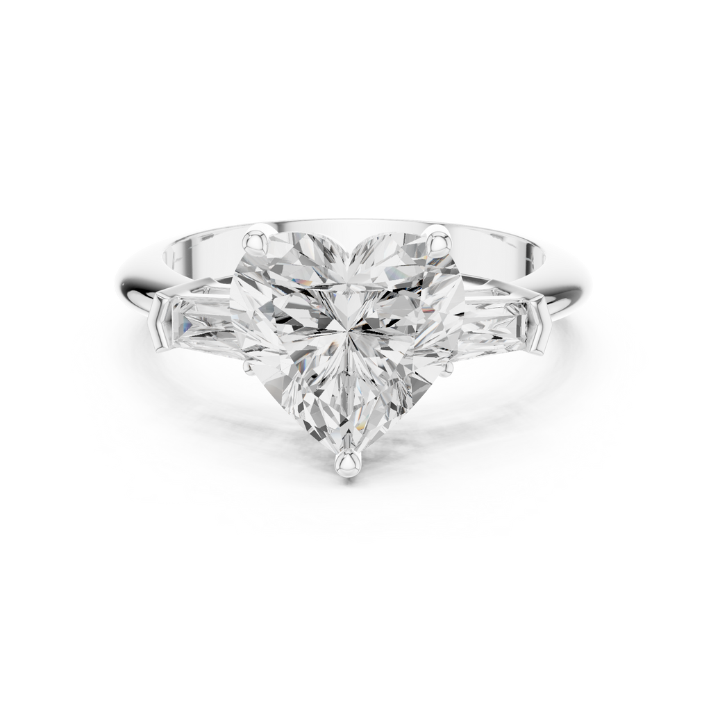 3.35 Carat Heart Cut Lab-Grown Diamond Solitaire Ring in 14K / 18K Gold , VVS1 Clarity – SGL Certified