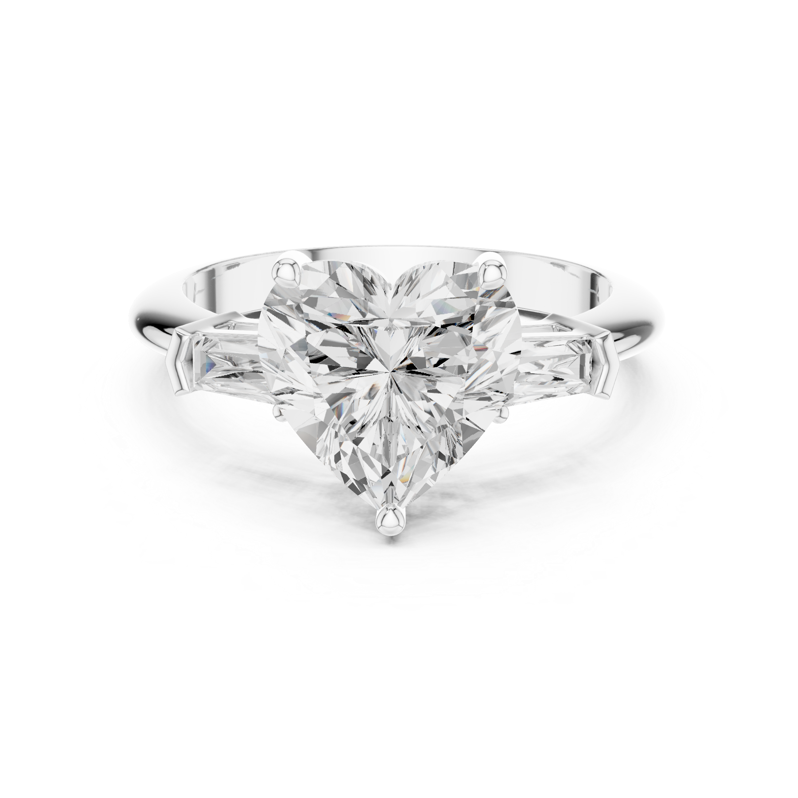 3.35 Carat Heart Cut Lab-Grown Diamond Solitaire Ring in 14K / 18K Gold , VVS1 Clarity – SGL Certified