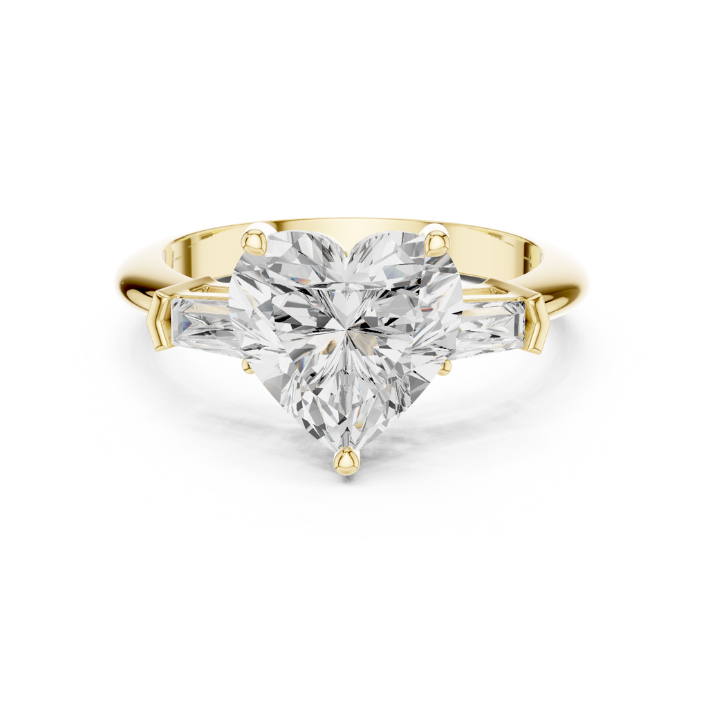 3.35 Carat Heart Cut Lab-Grown Diamond Solitaire Ring in 14K / 18K Gold , VVS1 Clarity – SGL Certified