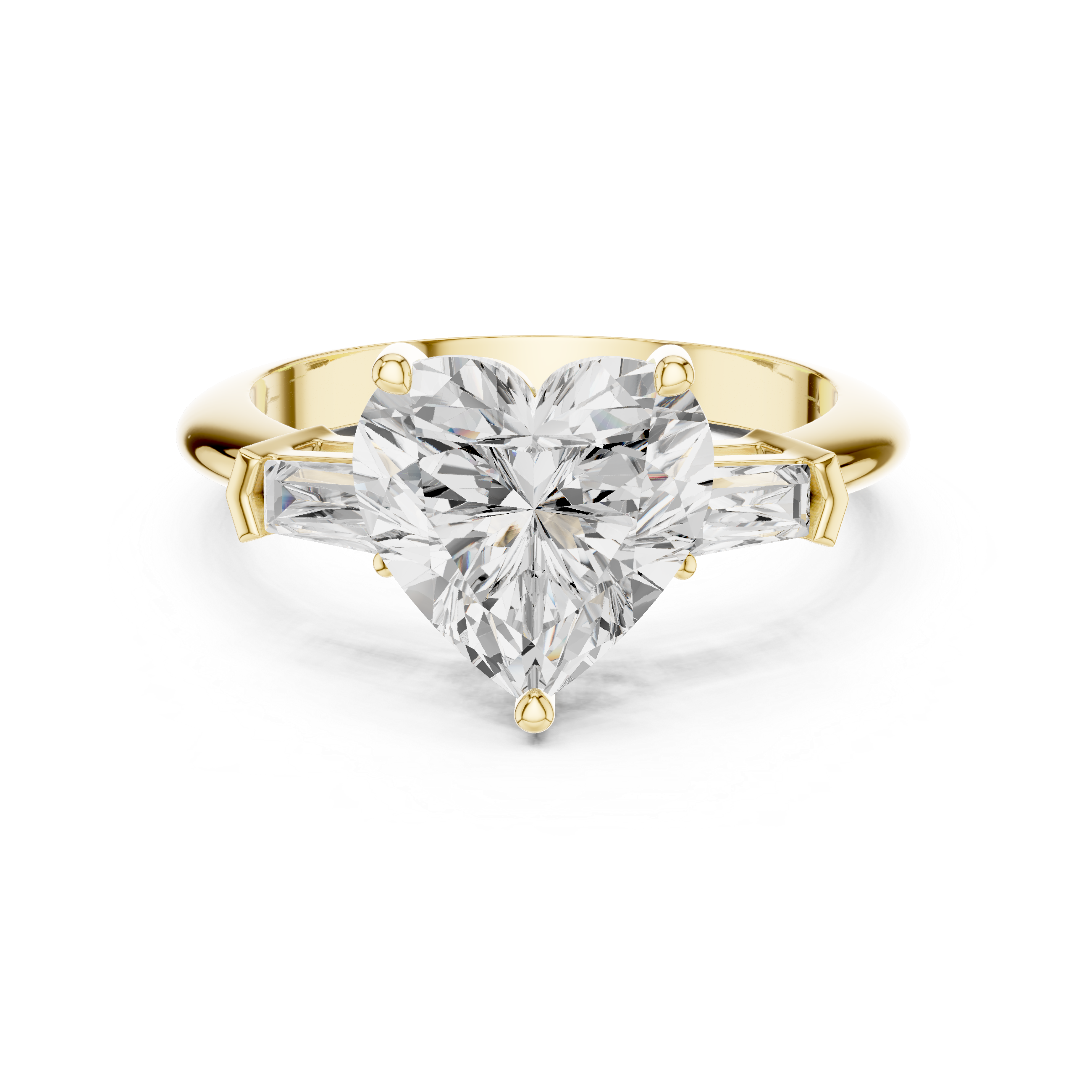 3.35 Carat Heart Cut Lab-Grown Diamond Solitaire Ring in 14K / 18K Gold , VVS1 Clarity – SGL Certified
