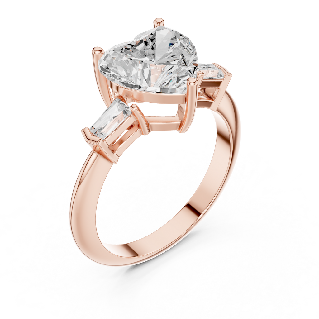 3.35 Carat Heart Cut Lab-Grown Diamond Solitaire Ring in 14K / 18K Gold , VVS1 Clarity – SGL Certified