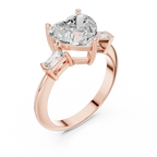 3.35 Carat Heart Cut Lab-Grown Diamond Solitaire Ring in 14K / 18K Gold , VVS1 Clarity – SGL Certified