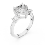 3.35 Carat Heart Cut Lab-Grown Diamond Solitaire Ring in 14K / 18K Gold , VVS1 Clarity – SGL Certified