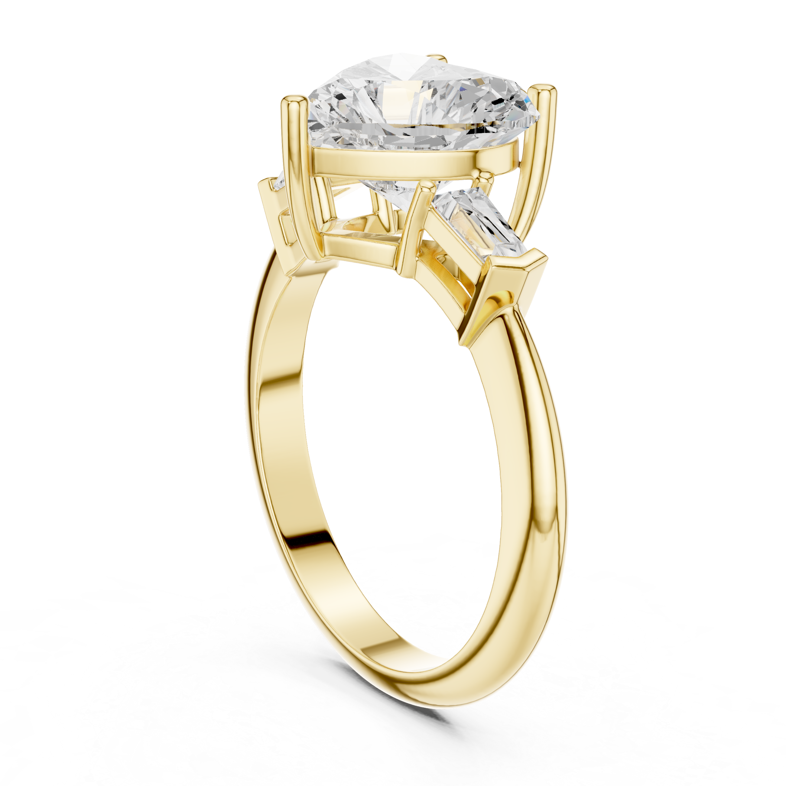 3.35 Carat Heart Cut Lab-Grown Diamond Solitaire Ring in 14K / 18K Gold , VVS1 Clarity – SGL Certified